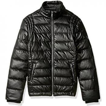 Schwarze GUESS Kinderdaunenjacke EcoSmart, Modell 33539, Größe 8