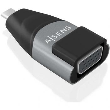 AISENS A109‑0863 convertisseur VGA/USB‑C (noir/gris)