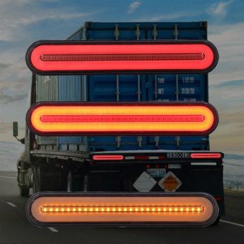 Waterproof LED Tail Light with Neon Halo for Truck and Trailer