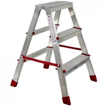 Scala Pieghevole Nancy Alluminio 3‑4‑5 Gradini Doppia Salita