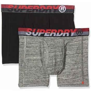 Superdry Boxer Speed Sport, Multicolore (Flint Grey Grit/Black ZRH), Taille L Homme