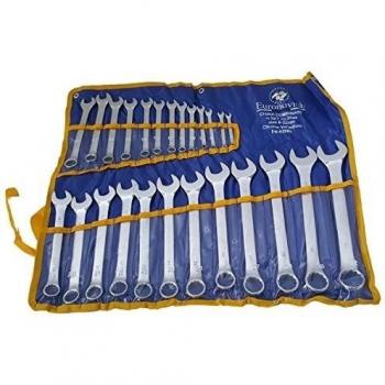 Set de Llaves Combinadas Chrome Vanadium 25p Brillante – Vaina 6‑32 mm