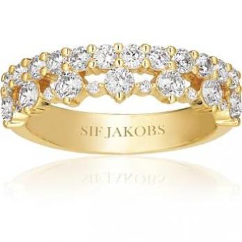 Sif Jakobs Luxusring Damen – SJ‑R2367 CZ YG 54 mm aus 925er Silber