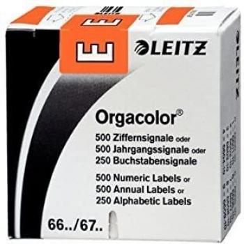 Onglet Alphabétique E en Rouleau – Leitz, Couleur Orange, Pack de 250