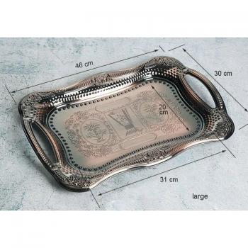 Retro Metal Tea Cup Tray