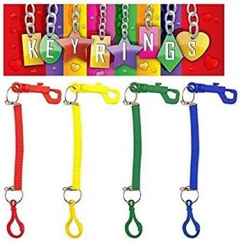 X Spiral Double Plastic Hook Keyrings