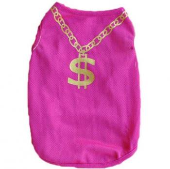 Comfortable Dollar Necklace Print Pet Clothes