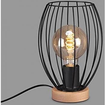 Briloner Leuchten Tischlampe Schwarz 1x E27 inkl. Kabelschalter 175x256mm