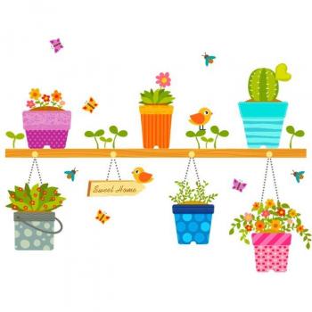 DIY Cactus Mural Stickers