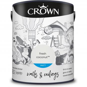 Crown Fresh Coconut Walls and Ceilings Matt Emulsion Paint 5L