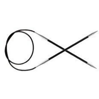 Karbonz Carbon Fixed Circular Needles – 40 cm, 3 mm (B&W)