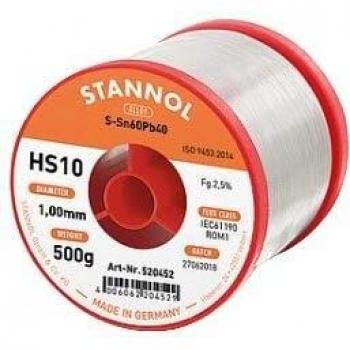 Stannol HS10 Lead-Free Solder, 1.0 mm, 250 g