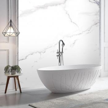 Bañera de Diseño Leo Bernstein con Grifo Mezclador 1521, Sin Sifón 180×85×52 cm