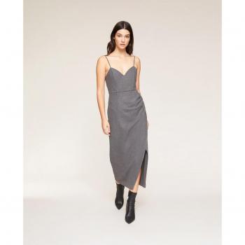 Vestido Motivi de Franela Elegante con Tirantes Regulares