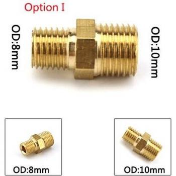 PCP Copper Double End Male Plug Connector M10x1 M8x1