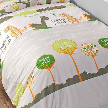 Couverture d’oreiller Dino 140x200 cm – couleur verte jungle