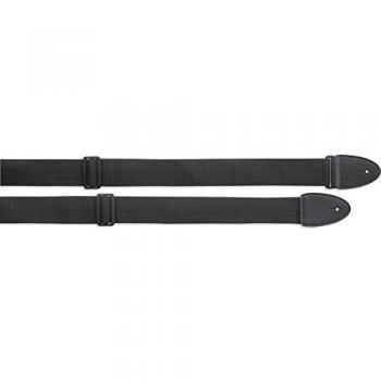 Courroie Stagg en nylon tressé noir 5 cm