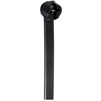 Metal Latch 200 mm Black Cable Tie Kit – 4.8 mm, UV‑Proof, 100 Pieces (TC‑12814188)