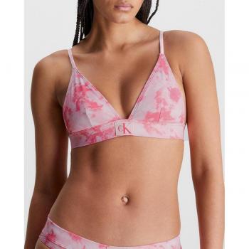 Calvin Klein Parte de arriba de bikini de triángulo CK Authentic rosa claro y rosa oscuro mujer