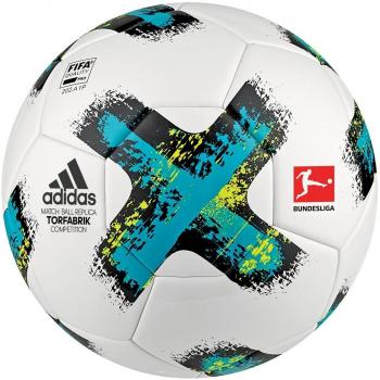 Adidas Fussball Torfabrik 2017 Competition (Weiß/Energie Blau) S17/Schwarz/Solar‑Gelb 5 mm