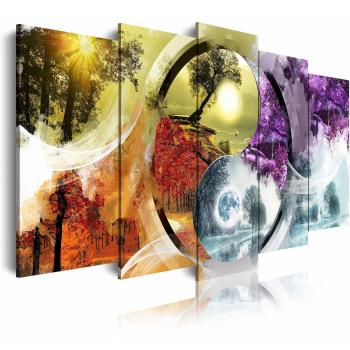 DekoArte XXL Leinwandbilder-Set Yang Landschaft