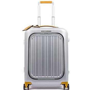 Rouleau trolley ordinateur PIQUADRO Relyght Plus S gris‑jaune