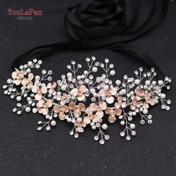 Cinturón de Cristal y Flores para Bodas