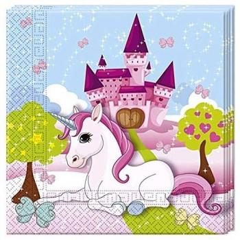 Unicorn Servietten 20 Stück, 33 x 33 cm, Papierservietten