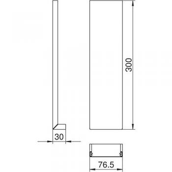 OBO Bettermann Oberteil für Außeneck 80 300x30x80mm, St, rw GS-OTARW