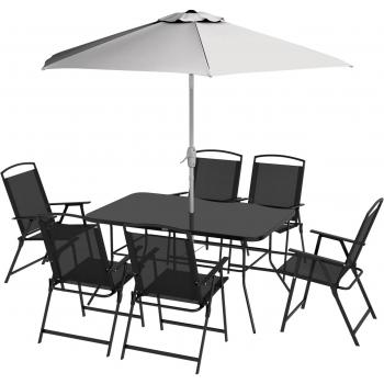 Noa Tavolo Pranzo Vetro Grigio Nero 95x50 cm