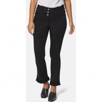 MADELEINE Gerade Jeans – Plissee-Saum – Schwarz 18