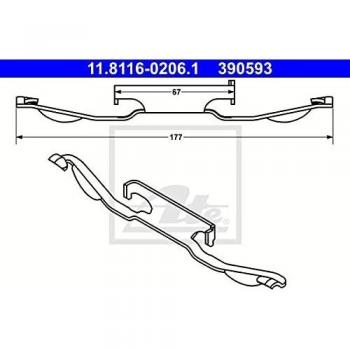 ATE Muelle para pinza de freno 11.8116-0206.1