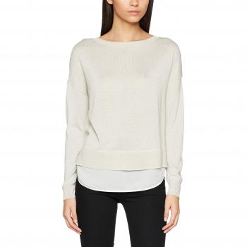 ONLY Onlshen L/s Mix Pullover Knt, Suéter para Mujer, Gris