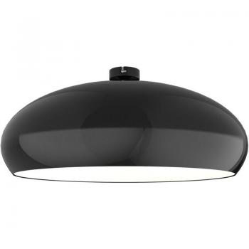 Lumicom Atomic Plafoniera, 1xE27, max 42W, metallo nero lucido e bianco, D.60cm