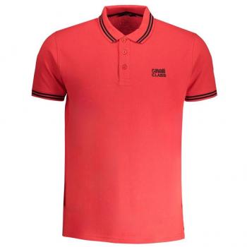 Cavalli Class Embroidered Red Polo Shirt