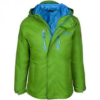 Chaqueta Niños Trollkids 3 en 1 Impermeable Hammerfest Viper Verde/Azul Claro 2 años