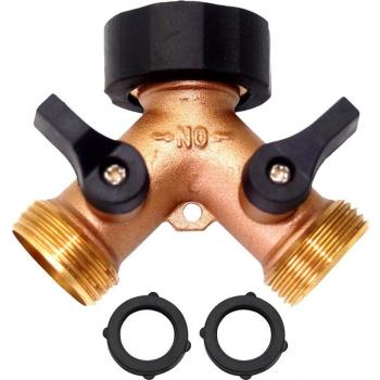 Heavy-Duty Brass Garden Hose Splitter