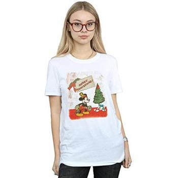 Katoenen Kerstvriendje T-shirt – Mickey Disney Vintage