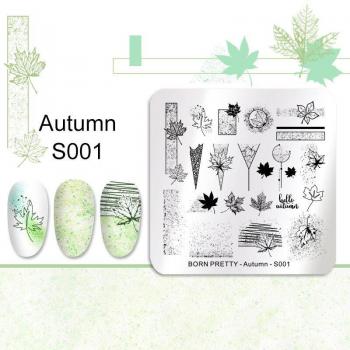 Maniküre Herbstmotiv Stempel