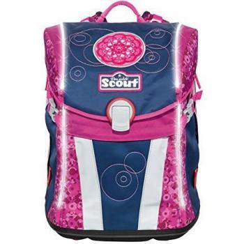 Scout Sunny Deluxe Schulranzen-Combo 4‑teilig – Safety Light Pink Mandala Edition