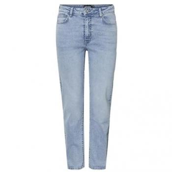 Jean femme Pieces Bella bleu clair taille haute 28W 30L