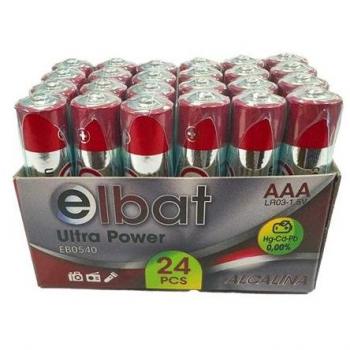Caja de 24 Pilas LR03/AAA Elbat, Color Variado – Alimentación