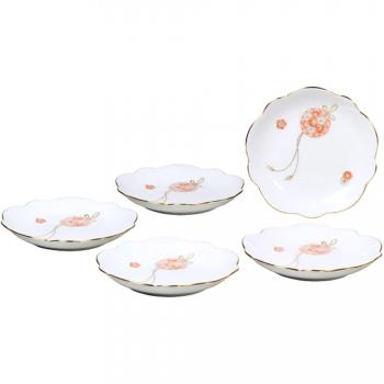 Hanamari kleine Teller Pflaumenform, 5er-Set
