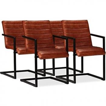 Set de Sillas VidaXL Marrón Auténtico