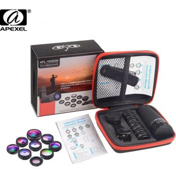 APEXEL Fisheye, Wide Angle, Macro Lens Kit for Phones