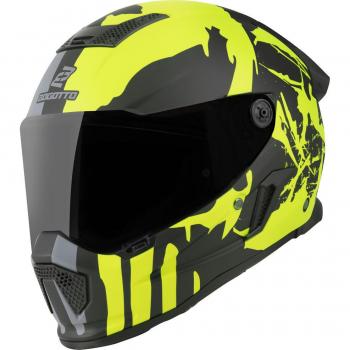Casco Rapto Demon Bogotto Grigio Giallo S