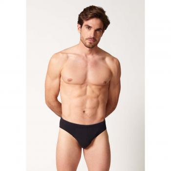 HUBER Slip Herren Brasil Slip 3er Pack Schwarz XL