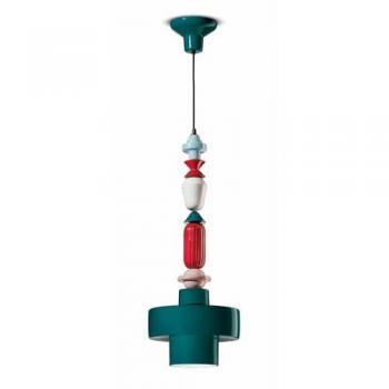 Lariat Green Hanging Light, 74 cm Ceramic