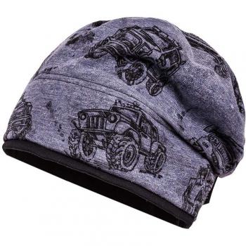 Maximo Baby-Jungen Beanie, bedruckte Jersey-Mütze, Monster, Mehrfarbig
