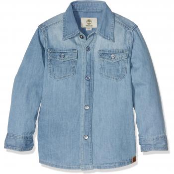 Blusa Timberland para Niñas T25L78, Azul (Bleach), 12 Años